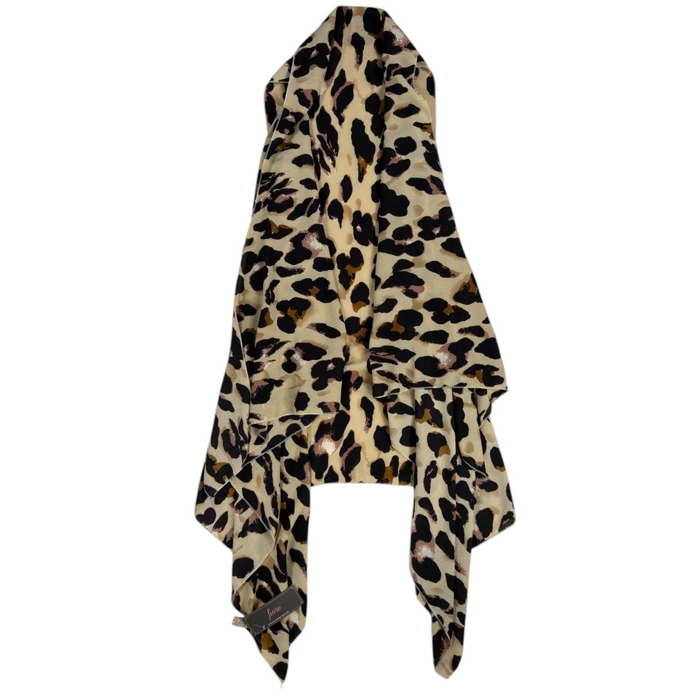 NWT Fiore Lightly Stated Vest OS Leopard Print Tan Animal Print Mob Wife Indie